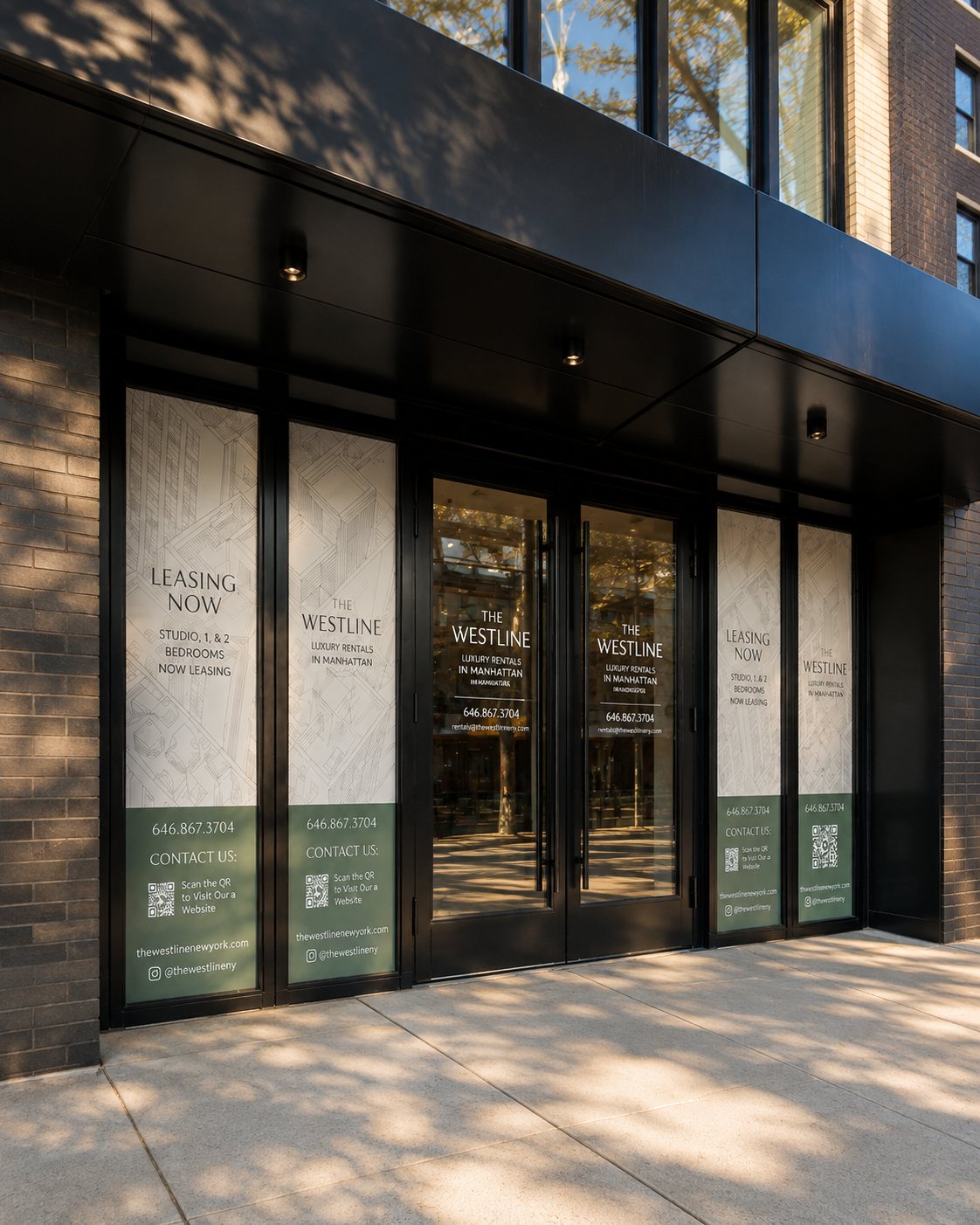 Entry Wrap, Angled, Signage for The Westline, Manhattan